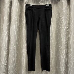 Kim Rogers Charcoal/Black Knit Stretch Pants Size 10 17-19” Waist, 29” Inseam